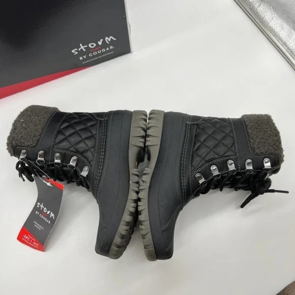 New Storm By Cougar Waterproof Lace Up Winter Boots Carlisle Quilt -11F/-24C NIB - Picture 5 of 7